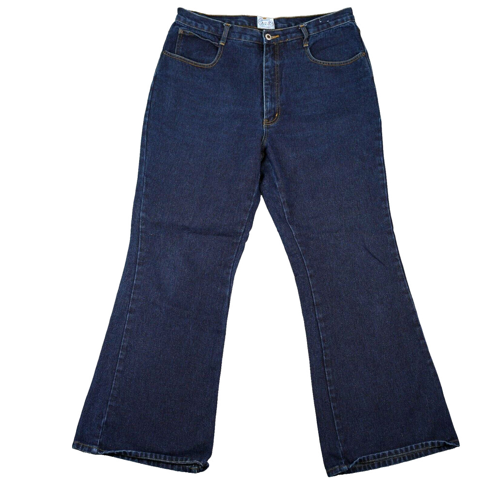 Carolina Blues Jeans‎ Womens 16 Bootcut 100% Cotton High Rise Dark Wash 33x29.5